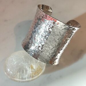 Sterling Silver Hammered Cuff Bracelets